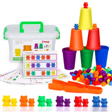 Bmag Ursos Contadores com Copos de Classificação, Reconhecimento de Números e Cores, Brinquedo Educativo STEM