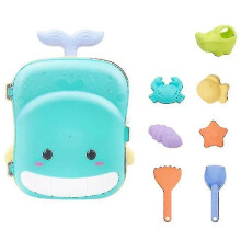 2 In 1 Creative Beach Set Baby Bathing Children Summer Outdoor Sand Molds Toys with Suitcase