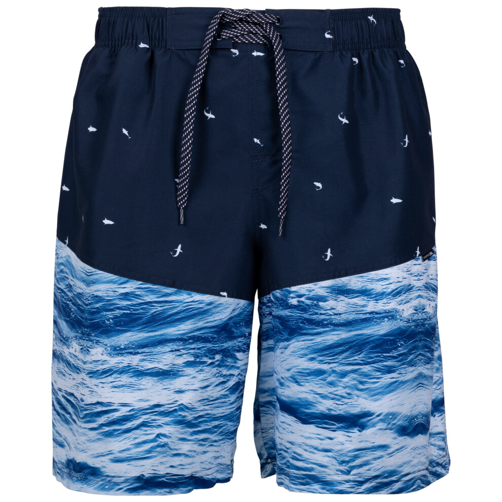 (XXL, Navy) Trespass Mens Swim Shorts Mid Length Orman