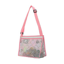 Yaju Kids Printed Zipper Crossbody Beach Toy Bagpink1pcs