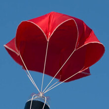 Relationshipware StratoChute 24" Κόκκινο Rip-Stop Νάιλον Αλεξίπτωτο για Νερό ή Μοντέλα Ρόκετ