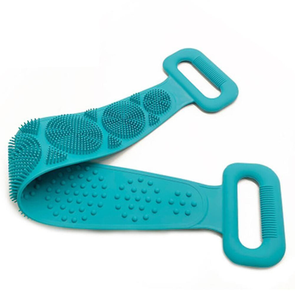 Body Wash Silicone Body Scrubber Belt Double Side Shower Exfoliating Belt Removes