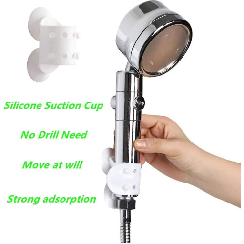 Shower Silicone Suction Cup Bracket 2pcs Shower Head Holder No Drill Need 2