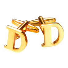 Cufflinks for Mans Letter A- F Shape Man Jewelry Yellow Gold/silver Color Cuff Links High Quality Men Jewelry