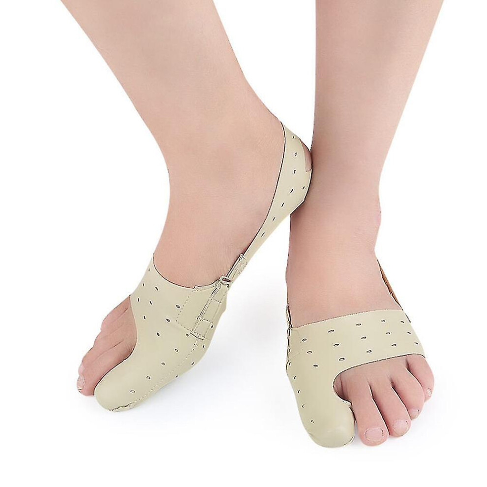 (M, Apricot) 1pc Bunion Toe Separator Corrector Sleeve Breathable Hallux Valgus Orthosis Straightener Pain Relief Cover