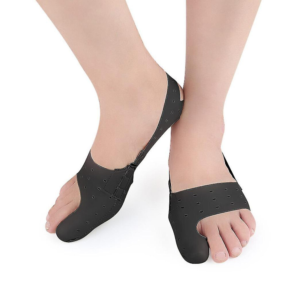 (S, Black) 1pc Bunion Toe Separator Corrector Sleeve Breathable Hallux Valgus Orthosis Straightener Pain Relief Cover