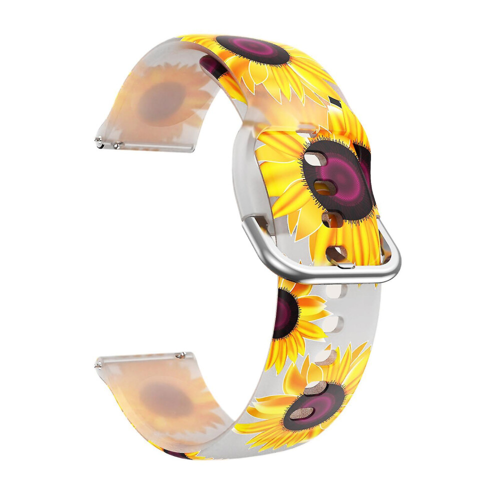 (Sunflower) Printing Strap Wristband Bracelet Breathable Sweatproof For Galaxy Watch 4 20Mm 3247719308097