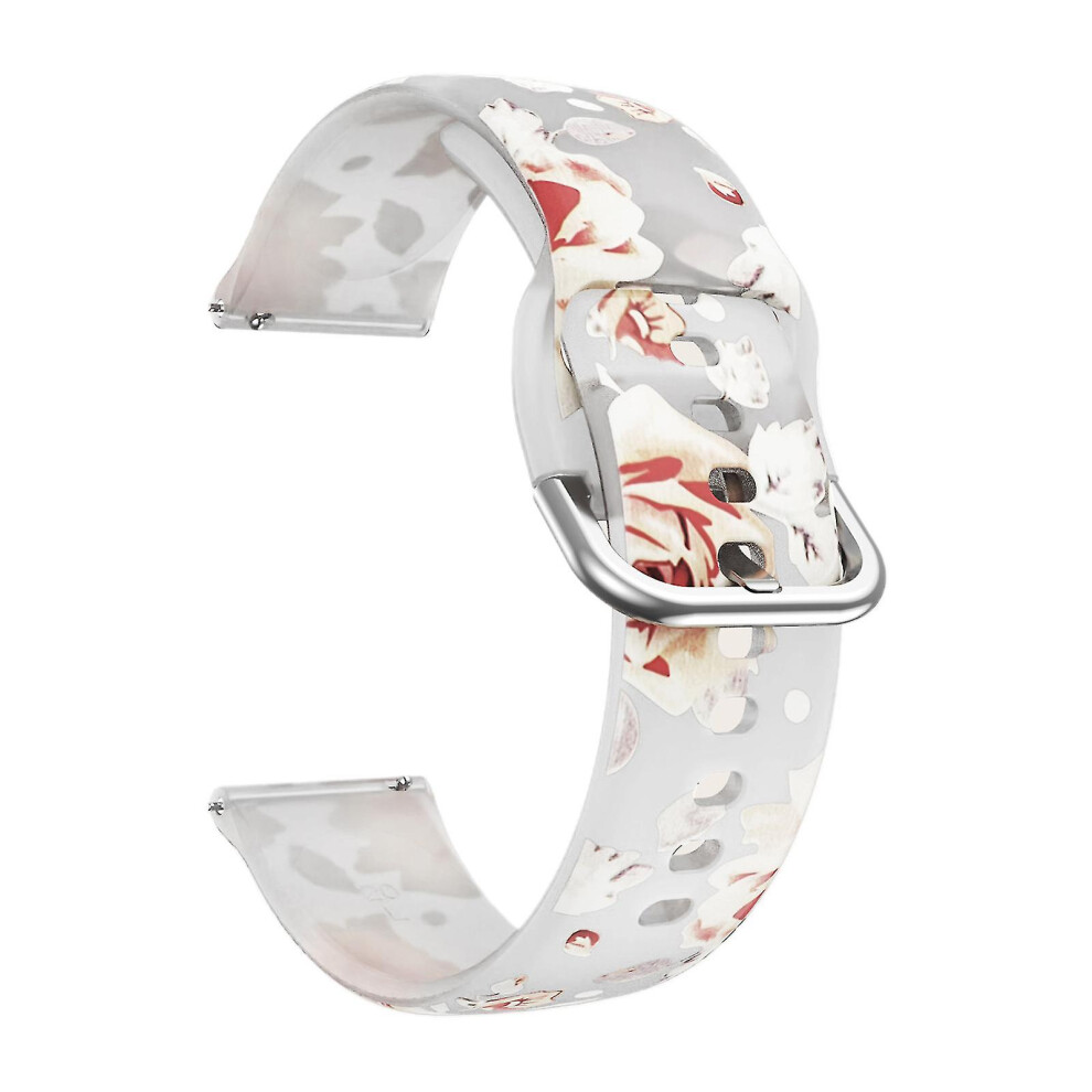 (Rose) Printing Strap Wristband Bracelet Breathable Sweatproof For Galaxy Watch 4 20Mm 3247719308080