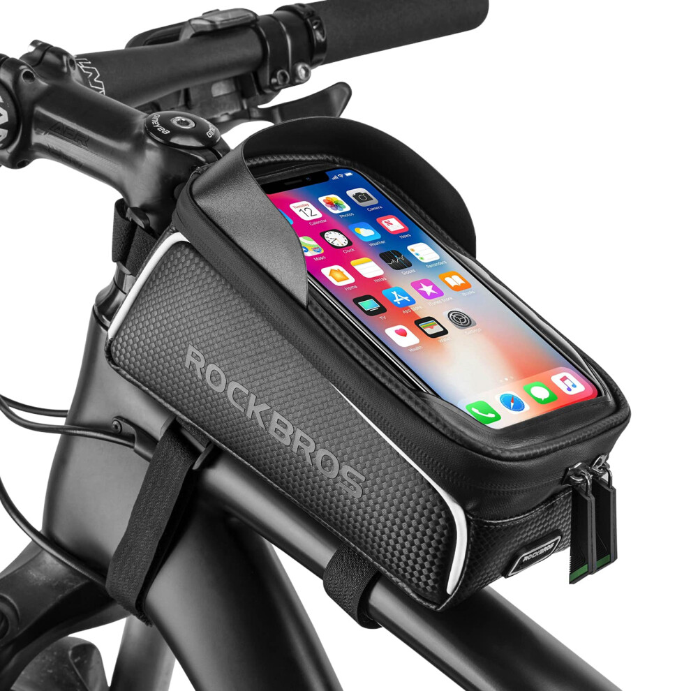 ROCKBROS Bike/Bicycle Phone Front Frame Bag, Waterproof, Tube Bag ,Cycling Pouch Compatible Phone Under 6.5?