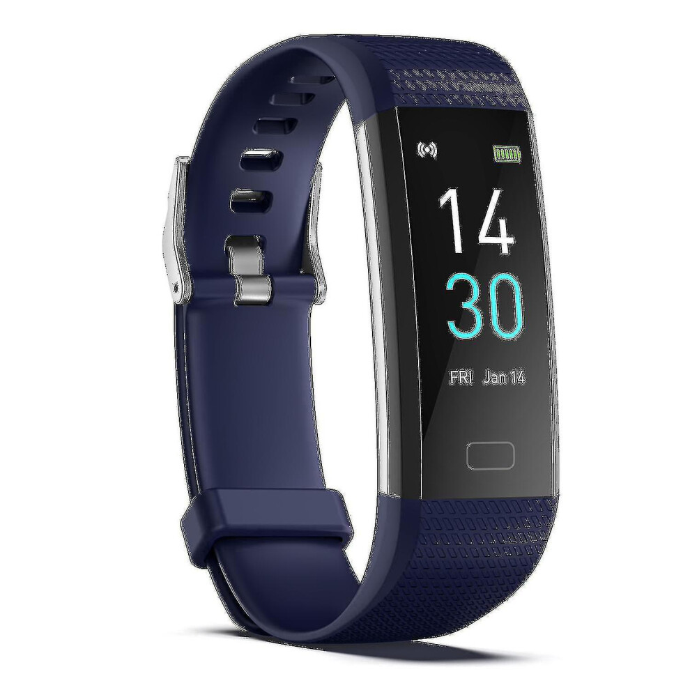 (Blue) Smart Bracelet Ip68 Activity Tracker With Heart Rate Monitor Smart Watch Blue 3247719308738