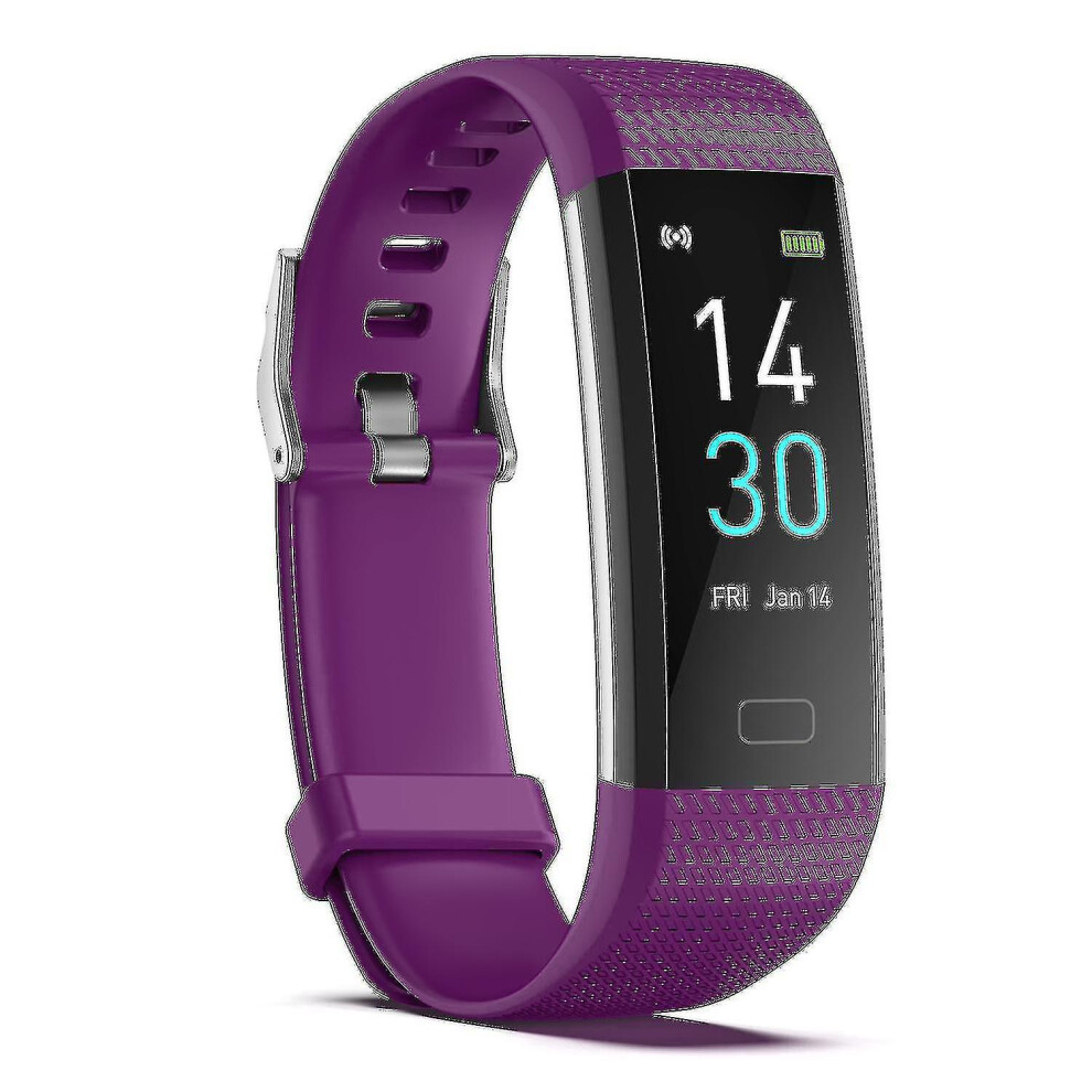 (Purple) Smart Bracelet Ip68 Activity Tracker With Heart Rate Monitor Smart Watch Purple 3247719308776