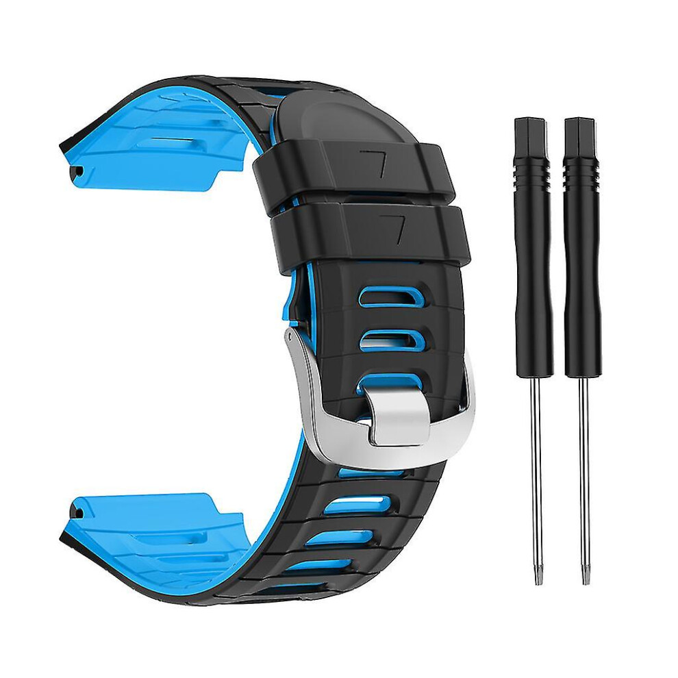 (Black Blue) Silica Strap For Garmin-Forerunner 920Xt Band Smartwatch Wristband Loop Bracelet Blue,Black 3247719311349