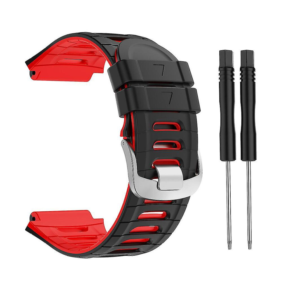 (Black Red) Silica Strap For Garmin-Forerunner 920Xt Band Smartwatch Wristband Loop Bracelet Black,Red 3247719311370
