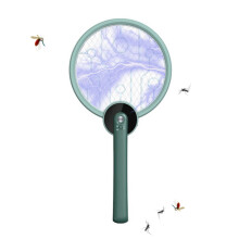 2 In 1 1000mAh Electric Insect Repellent Racket USB Rechargeable Mosquito Dispeller Electric Fly Bug Wasp Bat