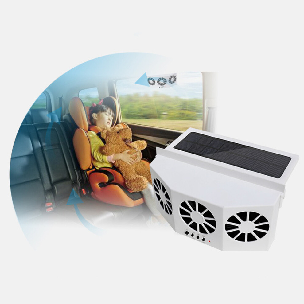 Solar Powered Car Exhaust Fan Air Vent Cool Fan Auto Cooler Ventilation System 190268087926