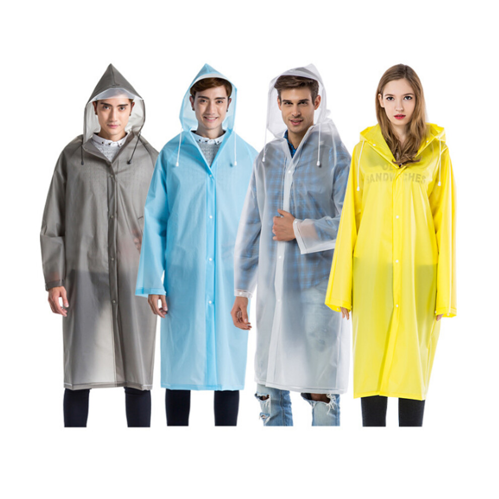 Reusable EVA Raincoat with Hood Backpack Bit Waterproof Rain Poncho for Women Men