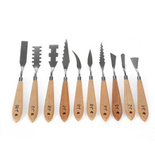 10Pcs set Painting Palette Scrapers Stainless Steel Oil Paint Spatula Tools for Artist Oil Acrylic Painting