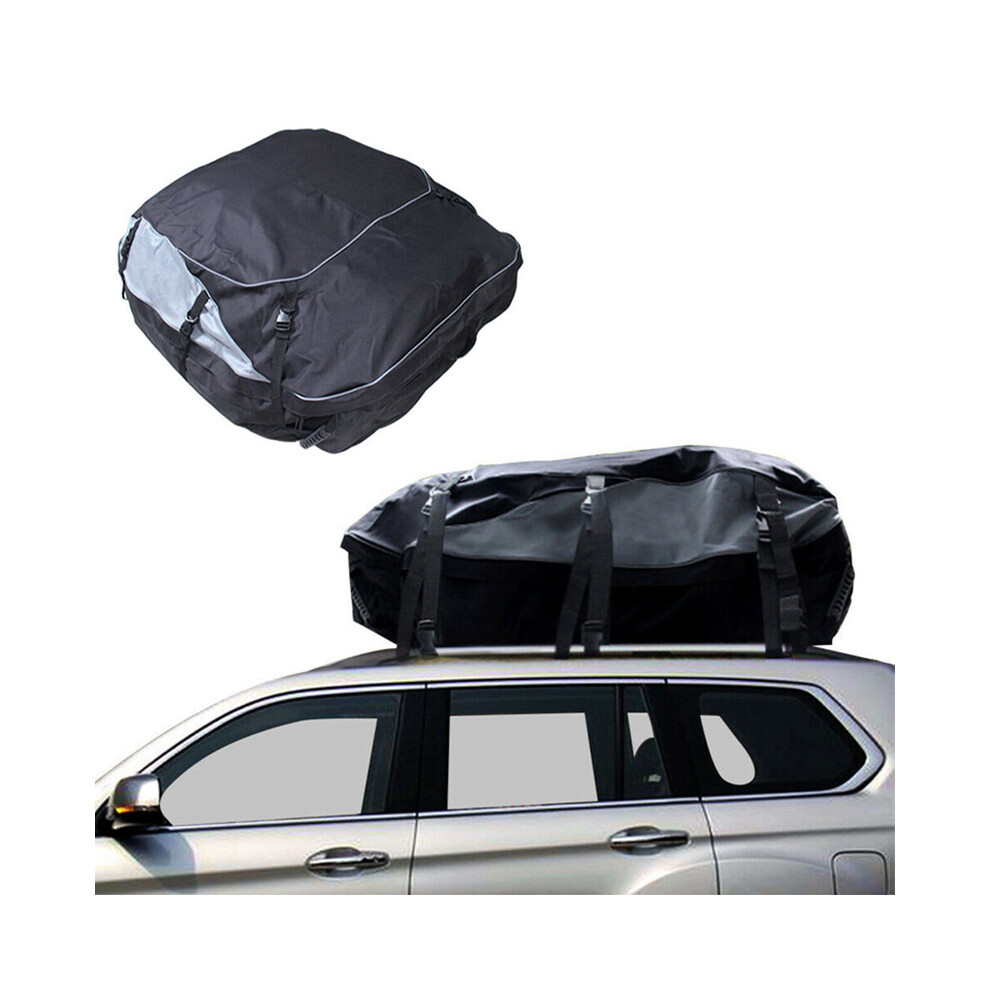 160X110x45cm Waterproof Car Roof Top Rack Bag Cargo Carrier 600D Oxford Cloth Luggage Storage Travel Suv Van For Cars Black 8778654775019
