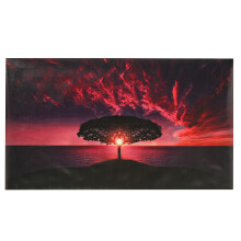 1 Pc Canvas Print Painting Sunset Sea Tree Wall Decorative Art Pictures Frameless Wall Hanging Home Office Decoration