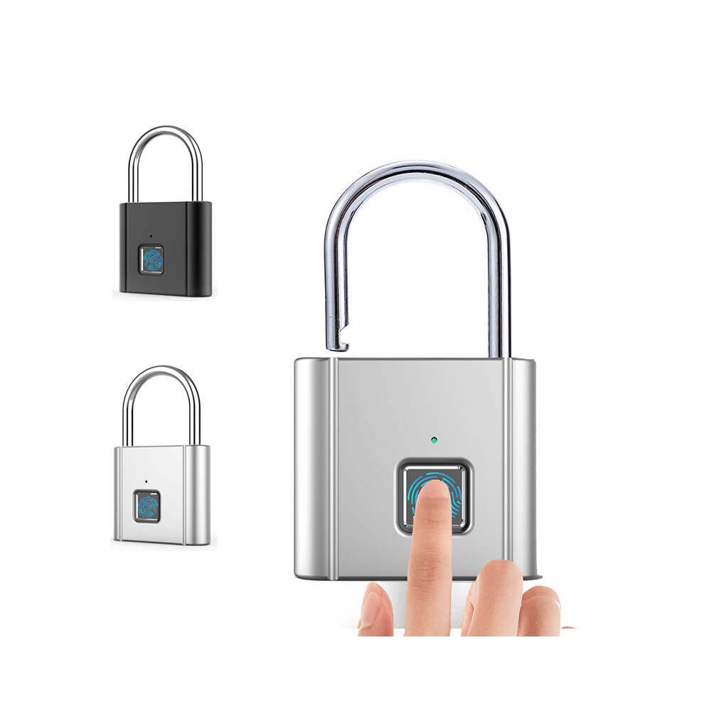 Ipree Fingerprint Smart Padlock 0.5S Quick Unlock Zinc Alloy Metal Keyless Usb Rechargeable Intelligent Door Lock 695424041632