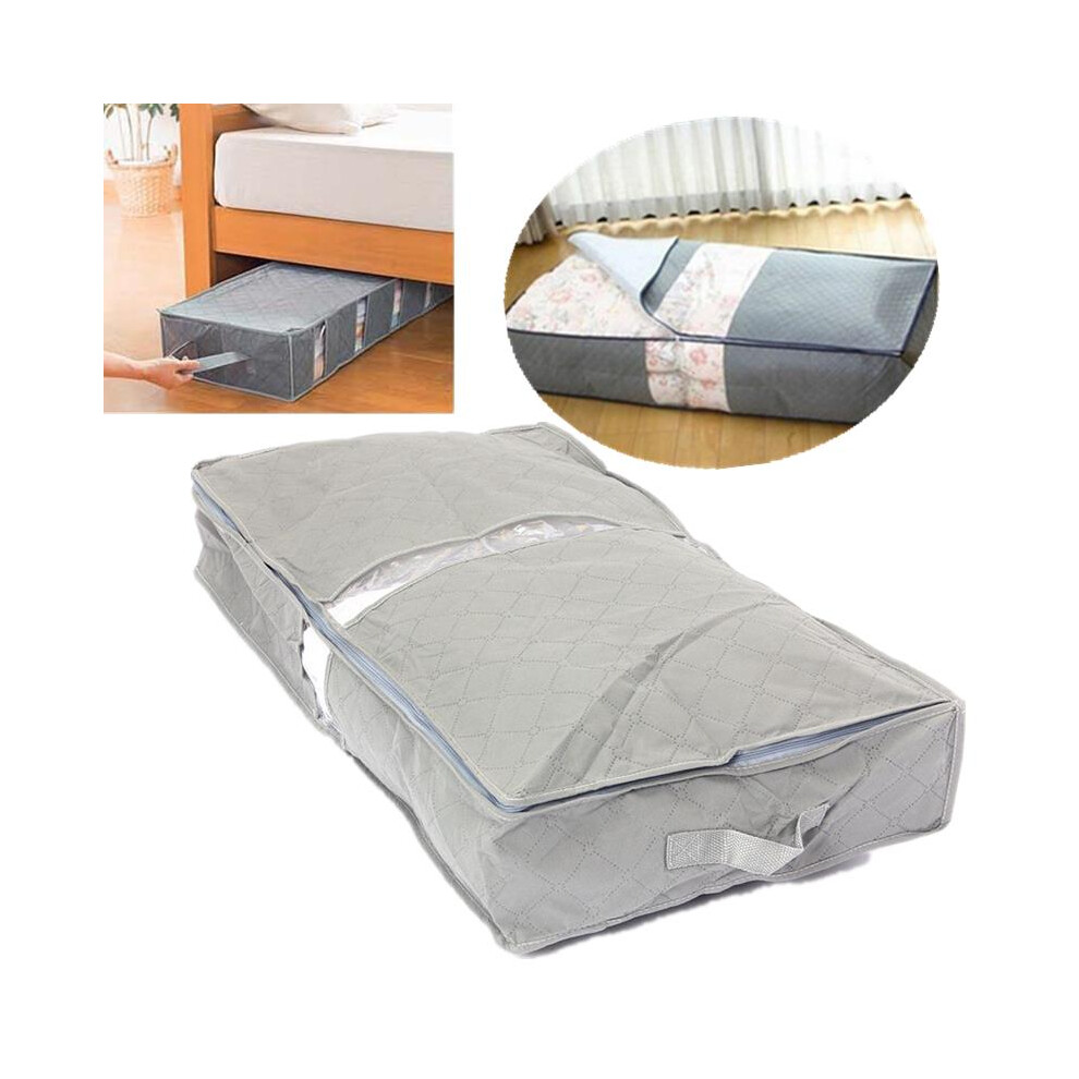 IPRee 75.63912.6cm Under-Bed Organizer Under the Bed Storage Bag Box Gray for Clothes Blankets
