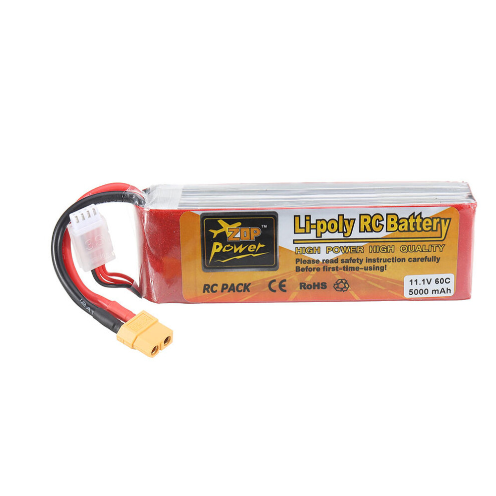 Zop Power 11.1V 5000Mah 60C 3S Lipo Battery Xt60 Plug For Rc Quadcopter Car 845623061713
