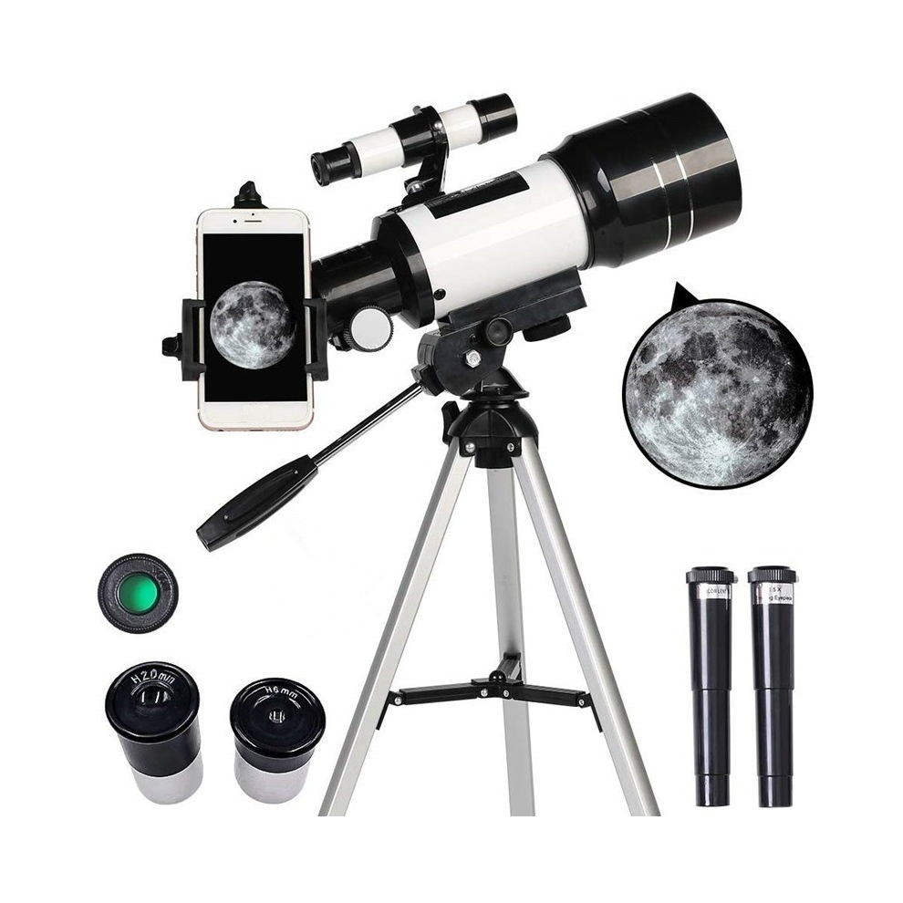 Astronomical Telescope 70Mm Aperture 300Mm Focal Length Tripod Outdoor Camping Telescope For Kids & Beginners 7047032646823