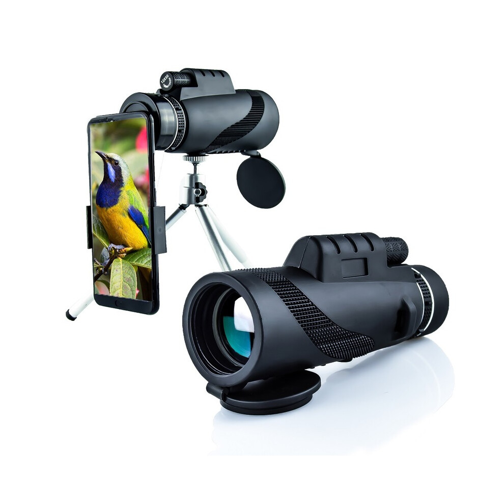Ipree 40X60 Monocular Hd Optical Bak4 2000T Lens Telescope Day Night Vision 1500M/9500M+Tripod+Phone Clip 6901251309505