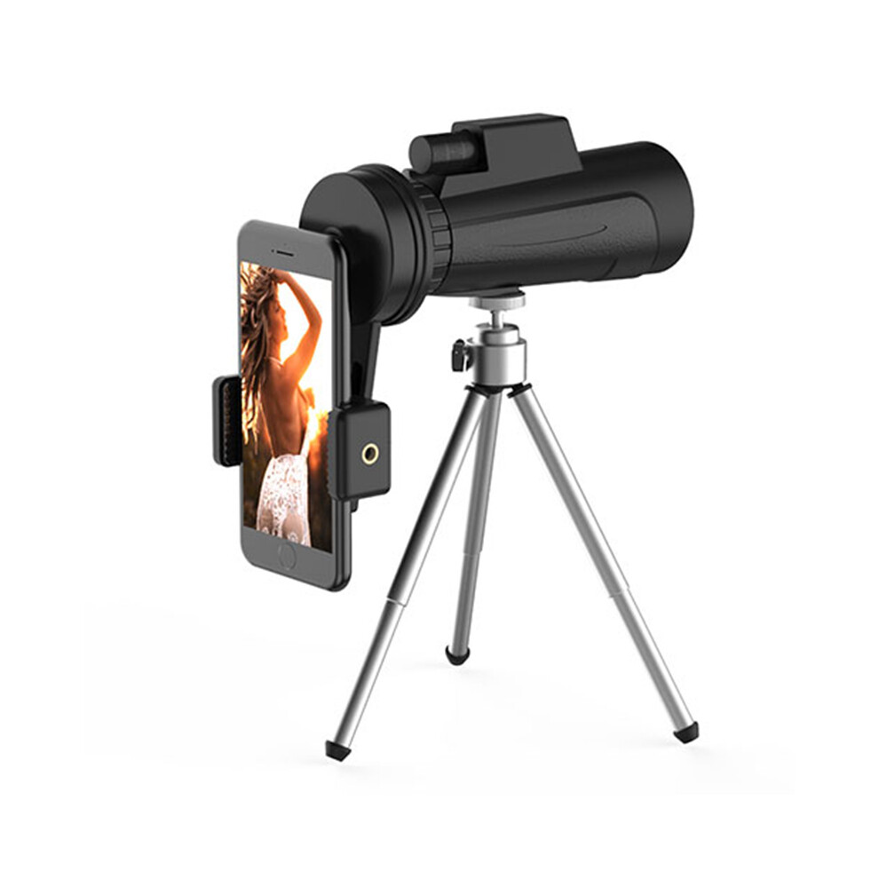 Ipree 12X50 Monocular Hd Full Optic Bak4 Lens Day Night Vision Waterproof Telescope+Phone Holder+Tripod Black 3345536148879