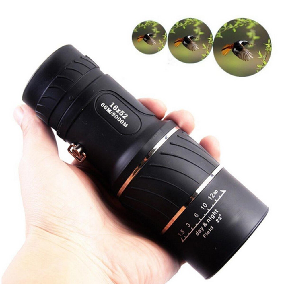 Outdoor Hd Optical Monocular Telescope Clear Vision Viewing Lens For Camping Hiking Hunting Black 6012408047918