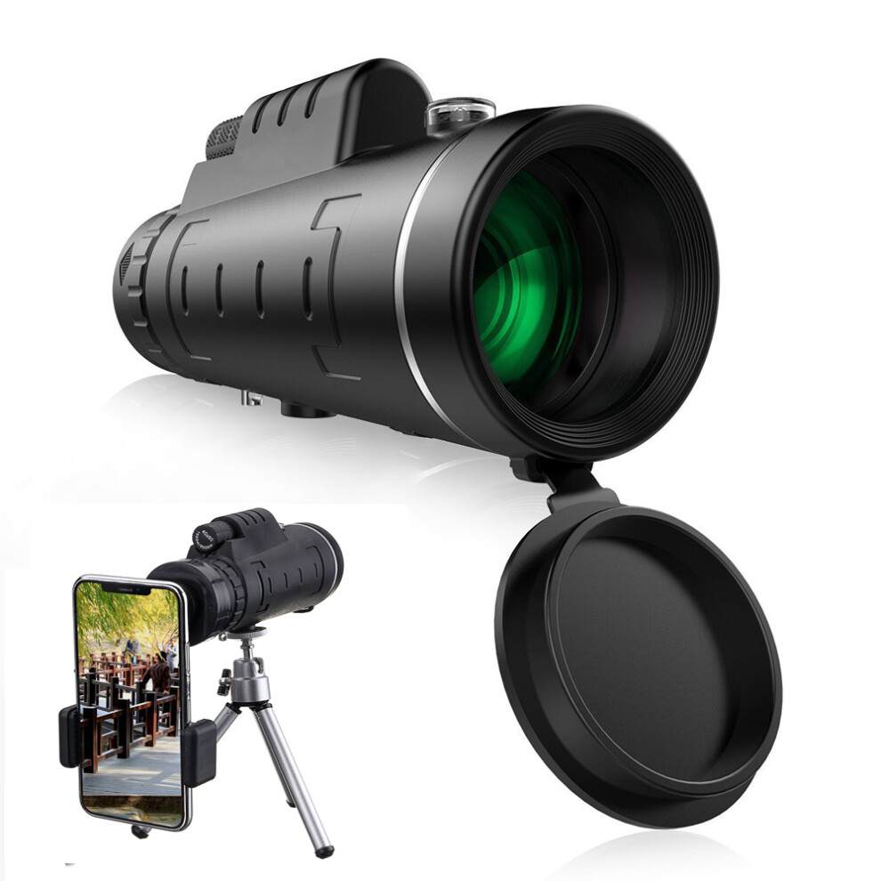 Ipree 40X60 Monocular Optical Hd Lens Telescope + Tripod + Mobile Phone Clip Black 632423283090