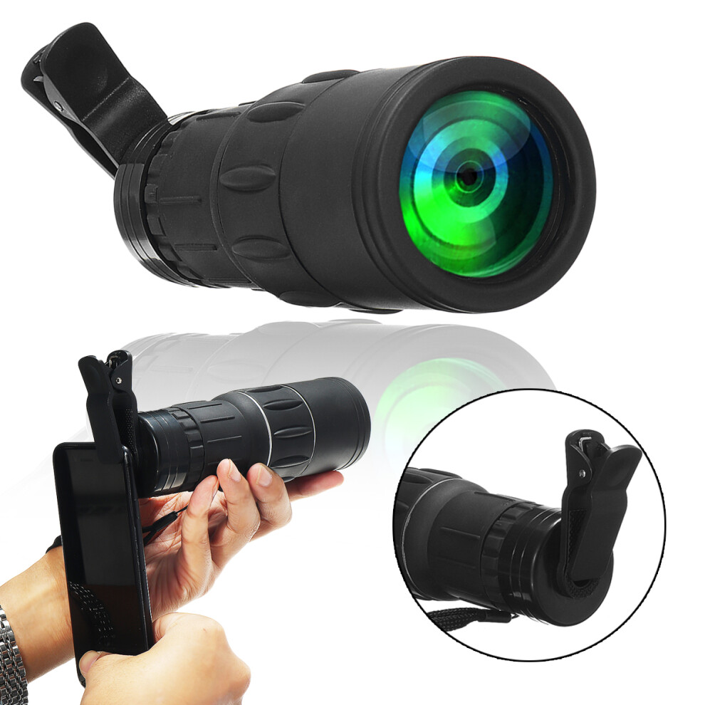 40X60 Hd Monocular Telescope Zoom Optical Focus Day Night Vision Hunting Camping Monocular Black 615116938767