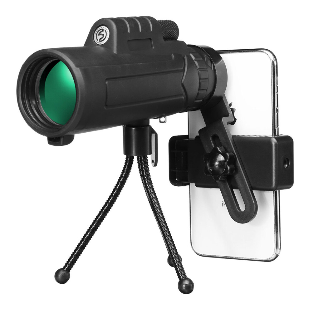 12X50 Outdoor Monocular Hd Optic Day Night Vision Phone Telescope Camping Travel Black 5056343925390