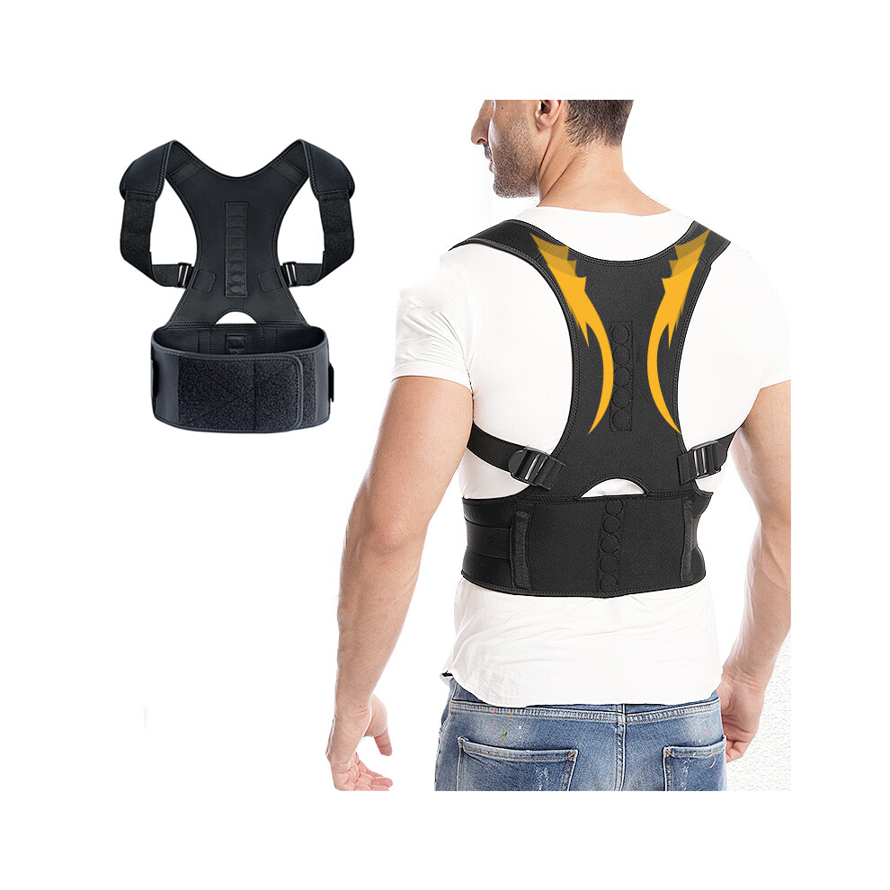 Black Boer Posture Correct Belt Power Magnets Posture Sport Back Support Strap Postural Correction Belt Chiropractic Vest