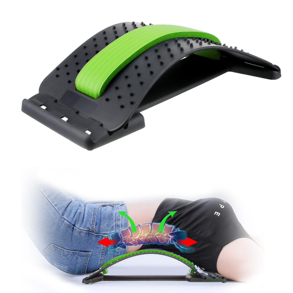 Green Camtoa Back Massager Stretcher Equipment Waist Massage Instrument Massageador Fitness Lumbar Support Relaxation