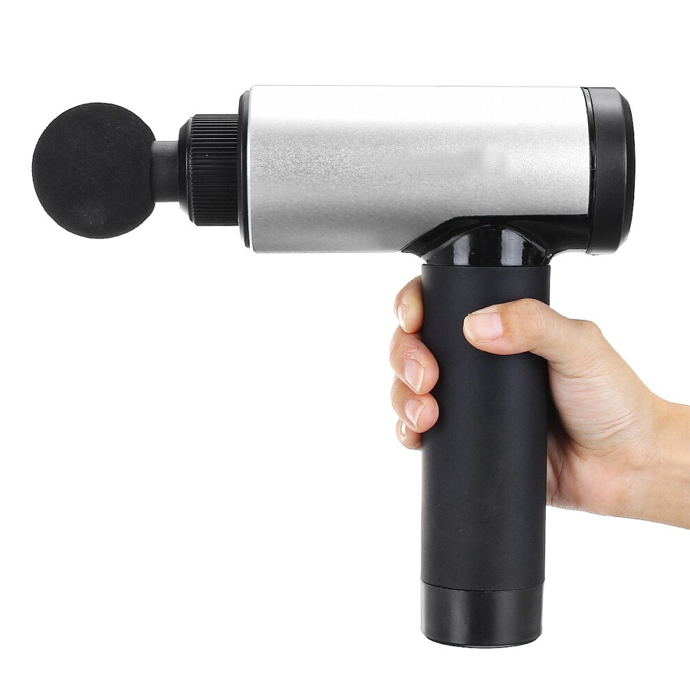 Silver 24V Vibrating Muscle Massager Rechargeable Fatigue Relax Therapy Electric Massager