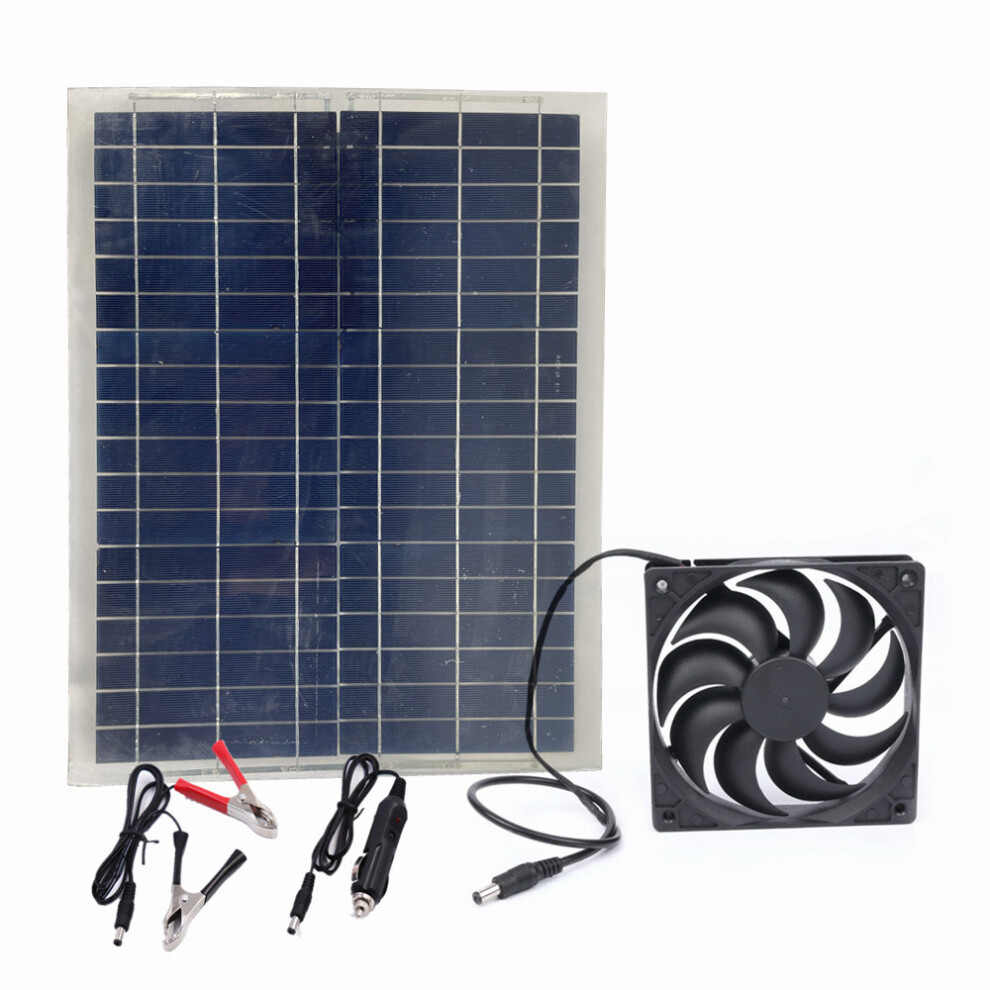 100W 12V 6 Inch Solar Exhaust Fan Usb Solar Panel Cooling Fan Ventilation Cooling Fan For Chicken House Greenhouse Rv 6906143791888