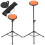 8'' 21cm Rubber Dumb Drum Practice Pads Set with Stand 3