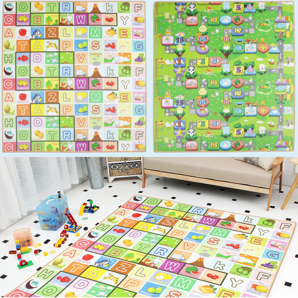 200x180cm Kids Crawling Educational Game Baby Floor Mat Soft Foam Carpet