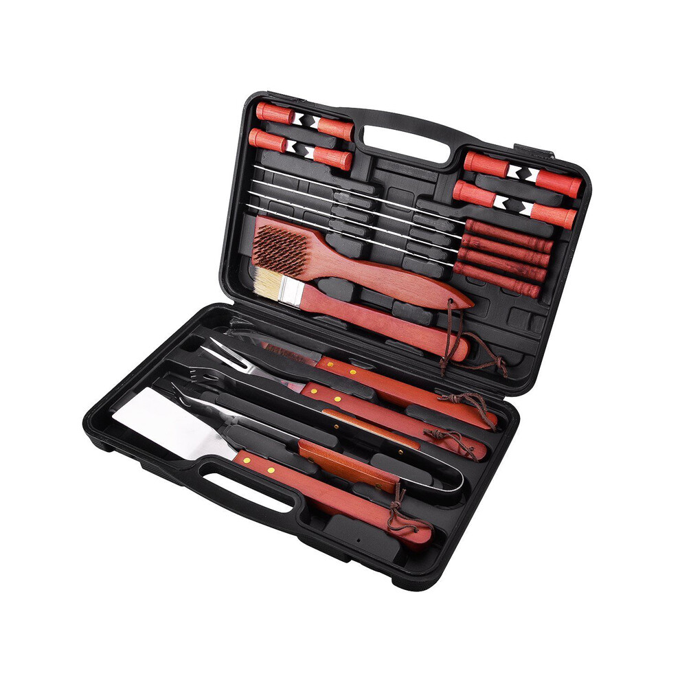 18 Pcs Outdoor BBQ Tools Stainless Steel Camping Picnic BBQ Grill Needle Fork Set Barbecue Supplies