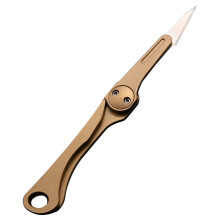SEEKNITE 63-107mm Brass Folding Knife Mini Pocket EDC Survival Tools 20g Lightweight Portable Utility Keychain Knife