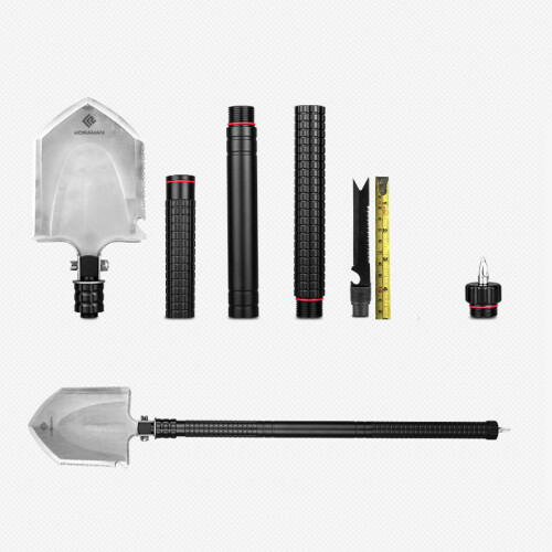 LAOTIE Portable Foldable Multi-function Tri-fold Shovel Outdoor Survival Tool Camping Shovel 1