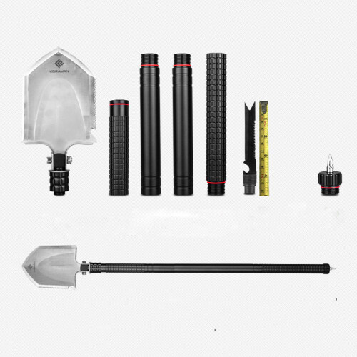 LAOTIE Portable Foldable Multi-function Tri-fold Shovel Outdoor Survival Tool Camping Shovel 2