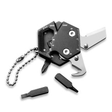 VOLKEN EDC Multi-Function Coin Folding Knife Kitchen Outdoor Survival Kit Tols Hiking Camping Knife