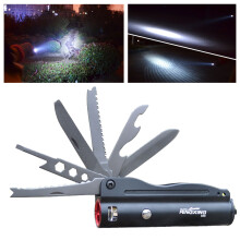13 in 1 Folding Knife Flashlight 280 Lumen Outdoor Waterproof Knife Lamp Fishing Scale Tool