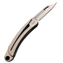 Titanium Alloy Folding Knife Camping Tactical Knife Steel Wood Combat Portable Pocket Knife Utility Survival Hunting Rescue Tools