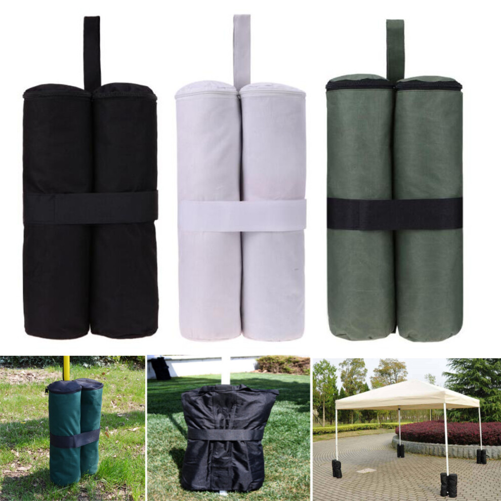 Outdoor Camping Tent Sunshade Canopy 4 Leg Weight Sand Bag Gazebo 600D Oxford Windproof Fixing Sandbag Black/White/Green