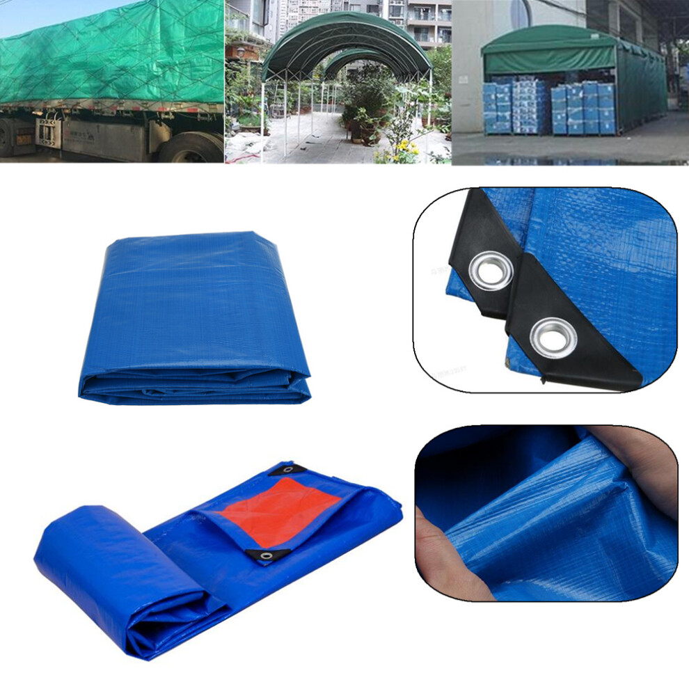3*5/4*6M Thicken Pe Tarpaulin Rainproof Cloth Outdoor Canopy Awning Cloth Waterproof Tent Tarpaulin Canvas Truck Car Tarp Sheet 6900080266614