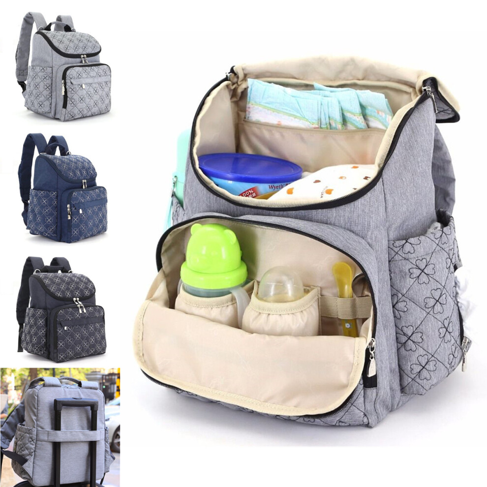 Ipree Travel Backpack Mummy Maternity Baby Diaper Bag Nappy Organizer Nursing Pouch Black/Grey/Dark