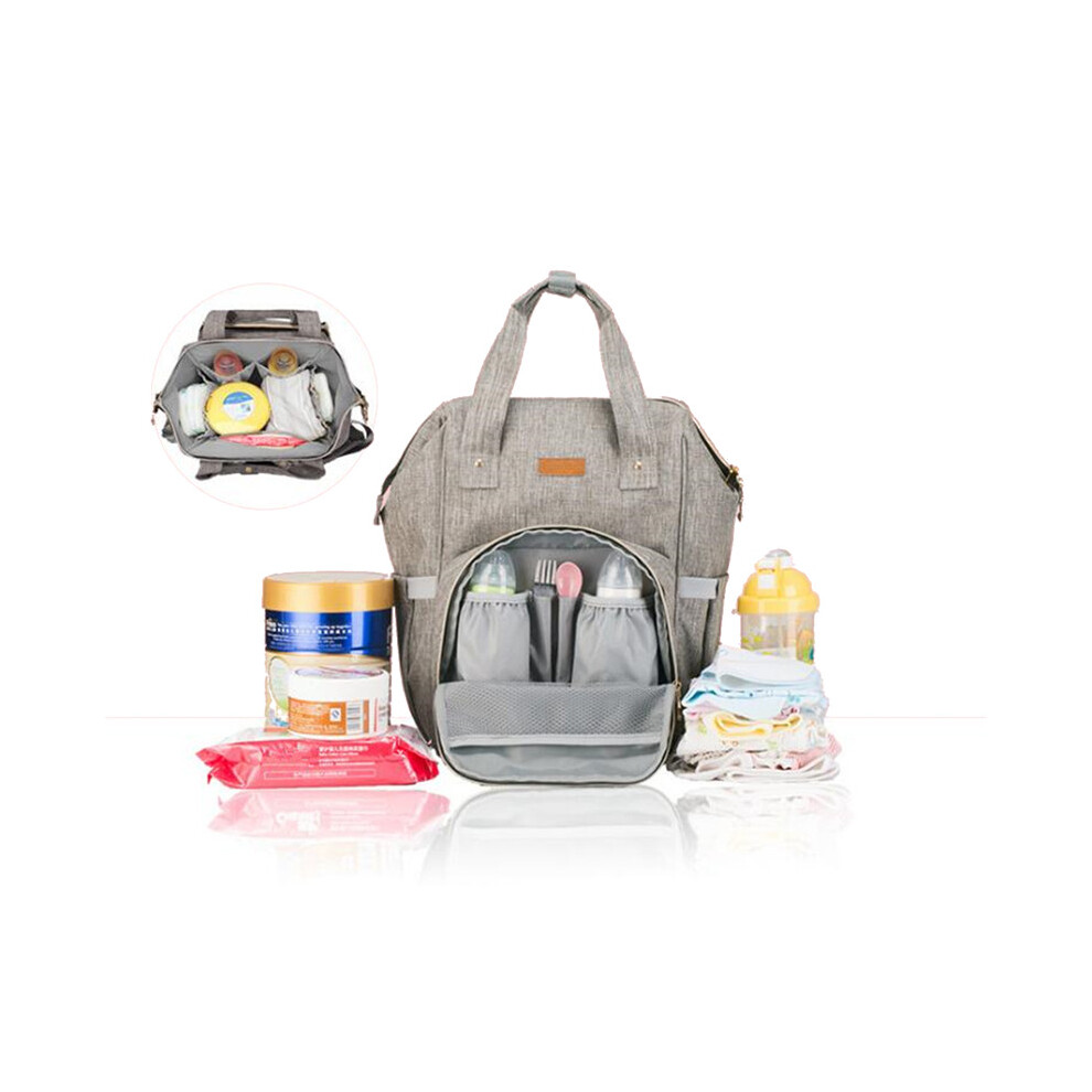 Ipree Waterproof Mummy Backpack Travel Maternity Nappy Diaper Bag Large Capacity Baby Bag Grey/Purple/Black